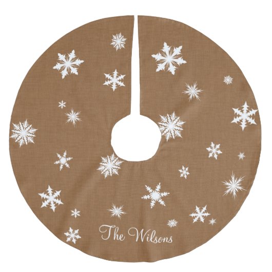 Jupon De Sapin En Polyester Brossé Jupe rustique d'arbre généalogique de toile de (Devant)