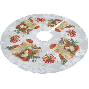 Jupon De Sapin En Polyester Brossé Jupe vintage père Noël ou st nick tree