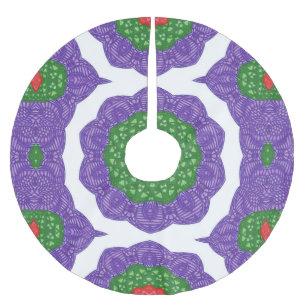 Jupon De Sapin En Polyester Brossé Kaleidoscope Abstrait - Balles de Noël - Jupe d'a