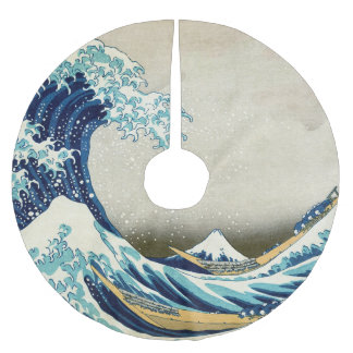 Jupon De Sapin En Polyester Brossé Katsushika Hokusai - La Grande vague au large de K