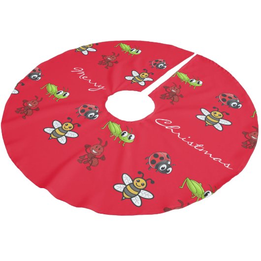 Jupon De Sapin En Polyester Brossé Kawaii Insectes Thunder_Cove (Angle)