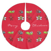 Jupon De Sapin En Polyester Brossé Kawaii Insectes Thunder_Cove (Devant)