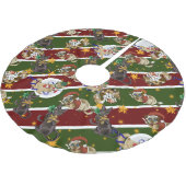 Jupon De Sapin En Polyester Brossé Kitty Chat Noël  (Angle)