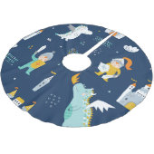 Jupon De Sapin En Polyester Brossé Knight Dragon Castle Motif enfant (Angle)