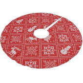 Jupon De Sapin En Polyester Brossé Knit Look Jupe d'arbre de Noël (Angle)