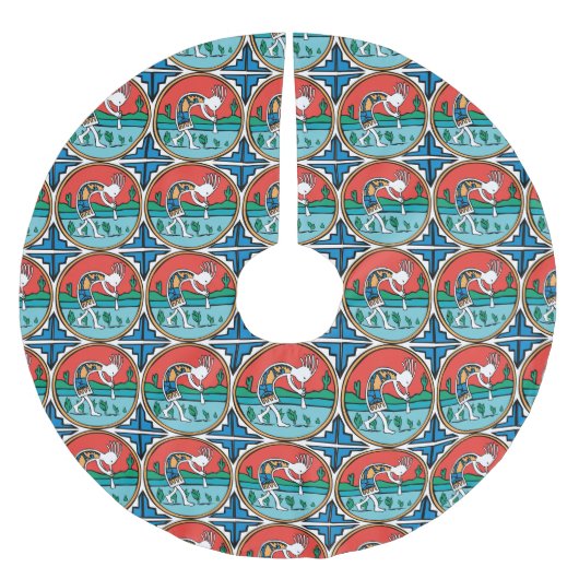 Jupon De Sapin En Polyester Brossé Kokopelli indien indigène (Devant)