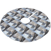 Jupon De Sapin En Polyester Brossé La Hanche Afghane Laisser Neige Noël (Angle)