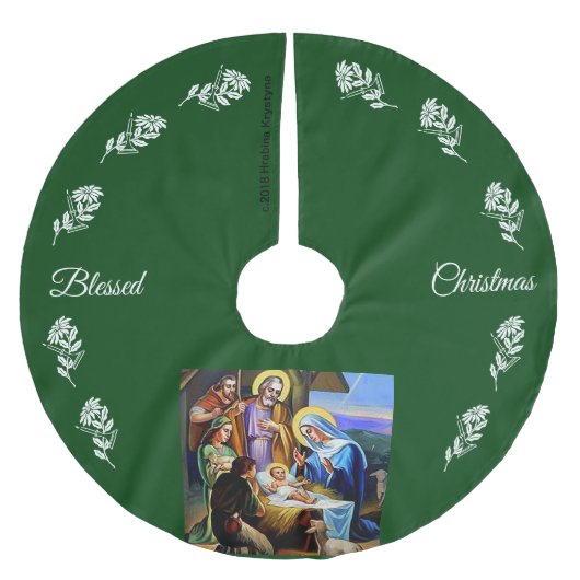 JUPON DE SAPIN EN POLYESTER BROSSÉ LA NATIVITÉ #16 (Devant)