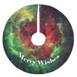 Jupon De Sapin En Polyester Brossé La nébuleuse rose de rosette de licornes