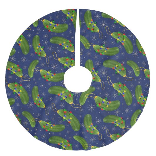 Jupon De Sapin En Polyester Brossé La selle de Noël (Devant)