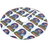 Jupon De Sapin En Polyester Brossé Labrador Retriever Christmas (Angle)