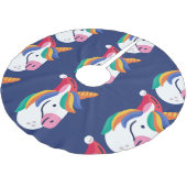 Jupon De Sapin En Polyester Brossé laide noël licorne santa claus (Angle)