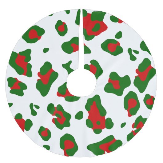 Jupon De Sapin En Polyester Brossé laide poster de animal léopard de Noël (Devant)