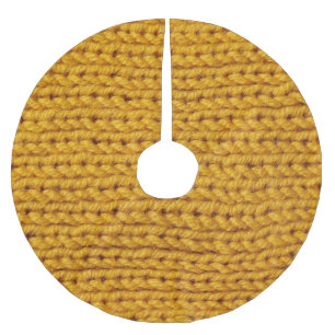 Jupon De Sapin En Polyester Brossé Laine tricotée jaune, texture haute résolution.