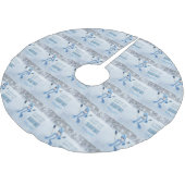 Jupon De Sapin En Polyester Brossé Laisse-le neiger (Angle)