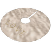 Jupon De Sapin En Polyester Brossé L'amour de la Parties scintillant d'or (Angle)