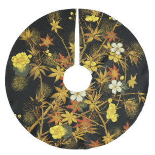Jupon De Sapin En Polyester Brossé L'automne japonais laisse l'art classique antique 