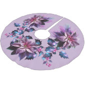 Jupon De Sapin En Polyester Brossé Lavande Et Poinsététite Rose (Angle)