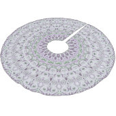 Jupon De Sapin En Polyester Brossé Lavande et vert Mandala Motif Design (Angle)