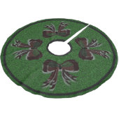 Jupon De Sapin En Polyester Brossé Le Bow de Noël - (Angle)