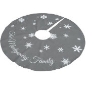 Jupon De Sapin En Polyester Brossé Le gris classique a personnalisé la jupe d'arbre (Angle)