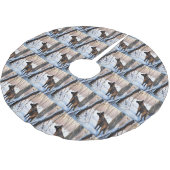 Jupon De Sapin En Polyester Brossé Le Malinois Belge Laisser Neige Noël (Angle)