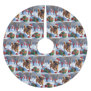 Jupon De Sapin En Polyester Brossé Le Mastiff tibétain coule en neige avec le Casquet