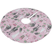 Jupon De Sapin En Polyester Brossé le monstre rose de noël marié frankenstein (Angle)