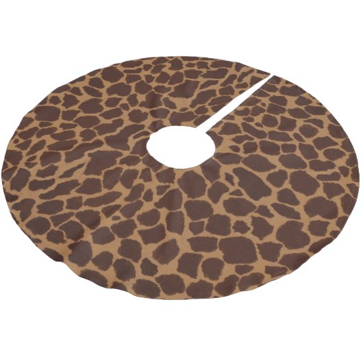 Jupon De Sapin En Polyester Brossé Le motif d'impression de peau de girafe (Angle)