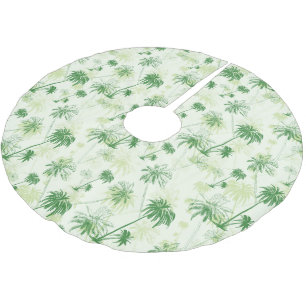 Jupon De Sapin En Polyester Brossé Le Motif Green Palm Tree