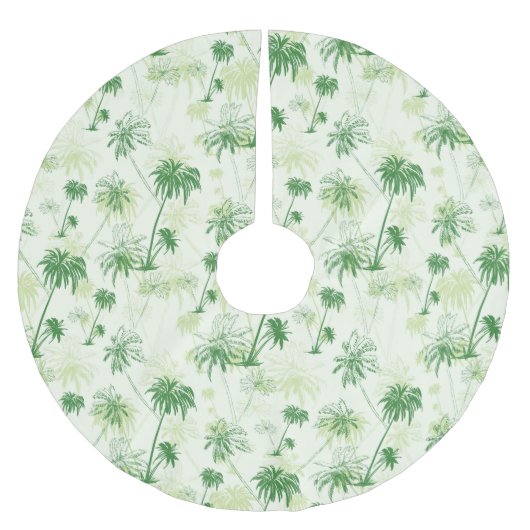 Jupon De Sapin En Polyester Brossé Le Motif Green Palm Tree (Devant)