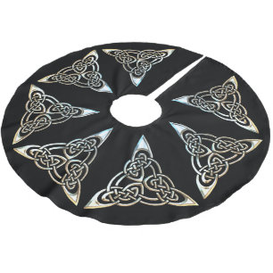 Jupon De Sapin En Polyester Brossé Le triangle noir d'argent Spirales Céleste Concept