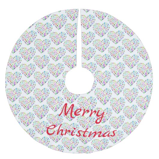 Jupon De Sapin En Polyester Brossé Le Yoga Poses Coeur Thunder_Cove (Devant)