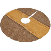 Jupon De Sapin En Polyester Brossé Leather Luxe : Elégance Brown avec points (Angle)