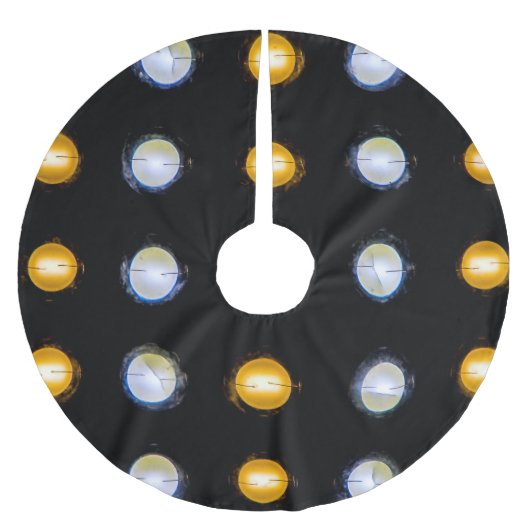 Jupon De Sapin En Polyester Brossé LED, fermer l'arrière - plan abstrait. (Devant)