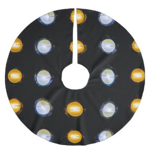 Jupon De Sapin En Polyester Brossé LED, fermer l'arrière - plan abstrait.