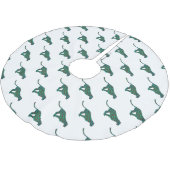 Jupon De Sapin En Polyester Brossé Léopard Brown et Turquoise (Angle)
