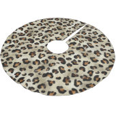 Jupon De Sapin En Polyester Brossé Leopard Cheetah Animal Print Pattern Beige Brown (Angle)