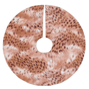 Jupon De Sapin En Polyester Brossé Léopard rose rose