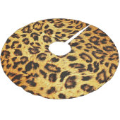 Jupon De Sapin En Polyester Brossé Leopard tendance : Motif de design de peau. (Angle)