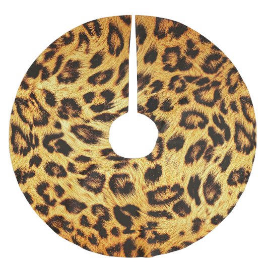 Jupon De Sapin En Polyester Brossé Leopard tendance : Motif de design de peau. (Devant)