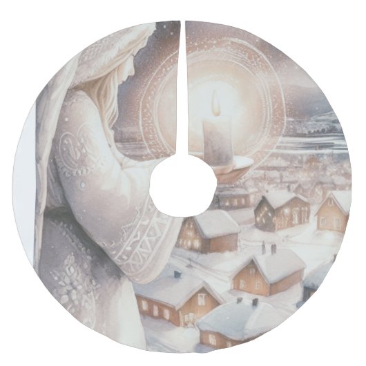 Jupon De Sapin En Polyester Brossé Les anges s'occupent de vous (Devant)