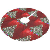 Jupon De Sapin En Polyester Brossé Les crânes de Noël (Angle)