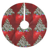 Jupon De Sapin En Polyester Brossé Les crânes de Noël (Devant)