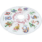 Jupon De Sapin En Polyester Brossé Les douze jours de Noël (Angle)