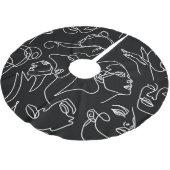 Jupon De Sapin En Polyester Brossé Les femmes affrontent le Motif de dessin Abstrait (Angle)