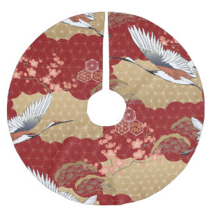 Jupon De Sapin En Polyester Brossé Les fleurs japonaises de kimono