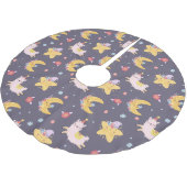Jupon De Sapin En Polyester Brossé Les lamas dans le ciel (Angle)