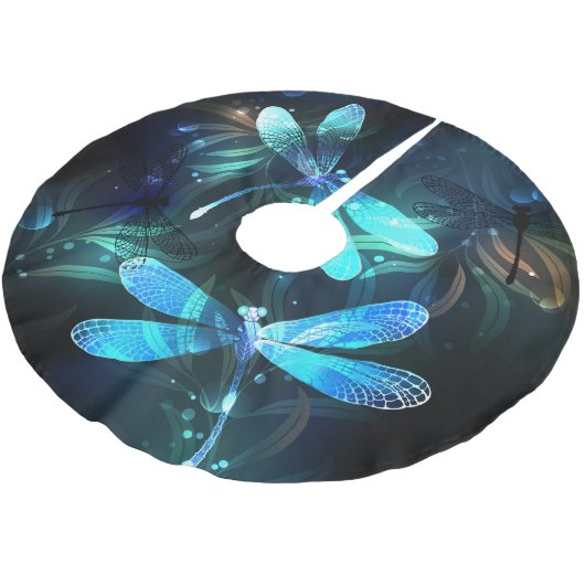 Jupon De Sapin En Polyester Brossé Les libellules du lac (Angle)