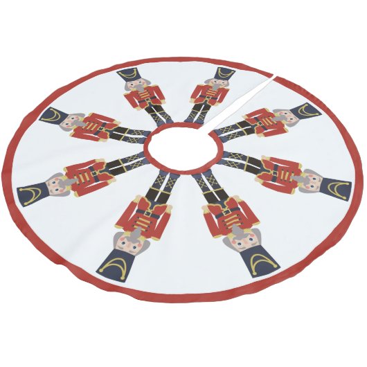 Jupon De Sapin En Polyester Brossé Les noix rouges (Angle)